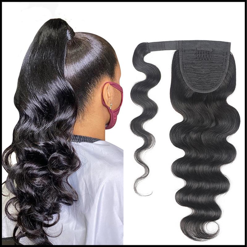 #GiftedInLove #Valentine #Gift 618 Body Wave Wrap Around Ponytail Human Hair Extensions Ponytail human hair daily use event party use glueless wig black woman lace front wig baby hair lace wig woman girl gift body wave bundle messy hair light brown hair b