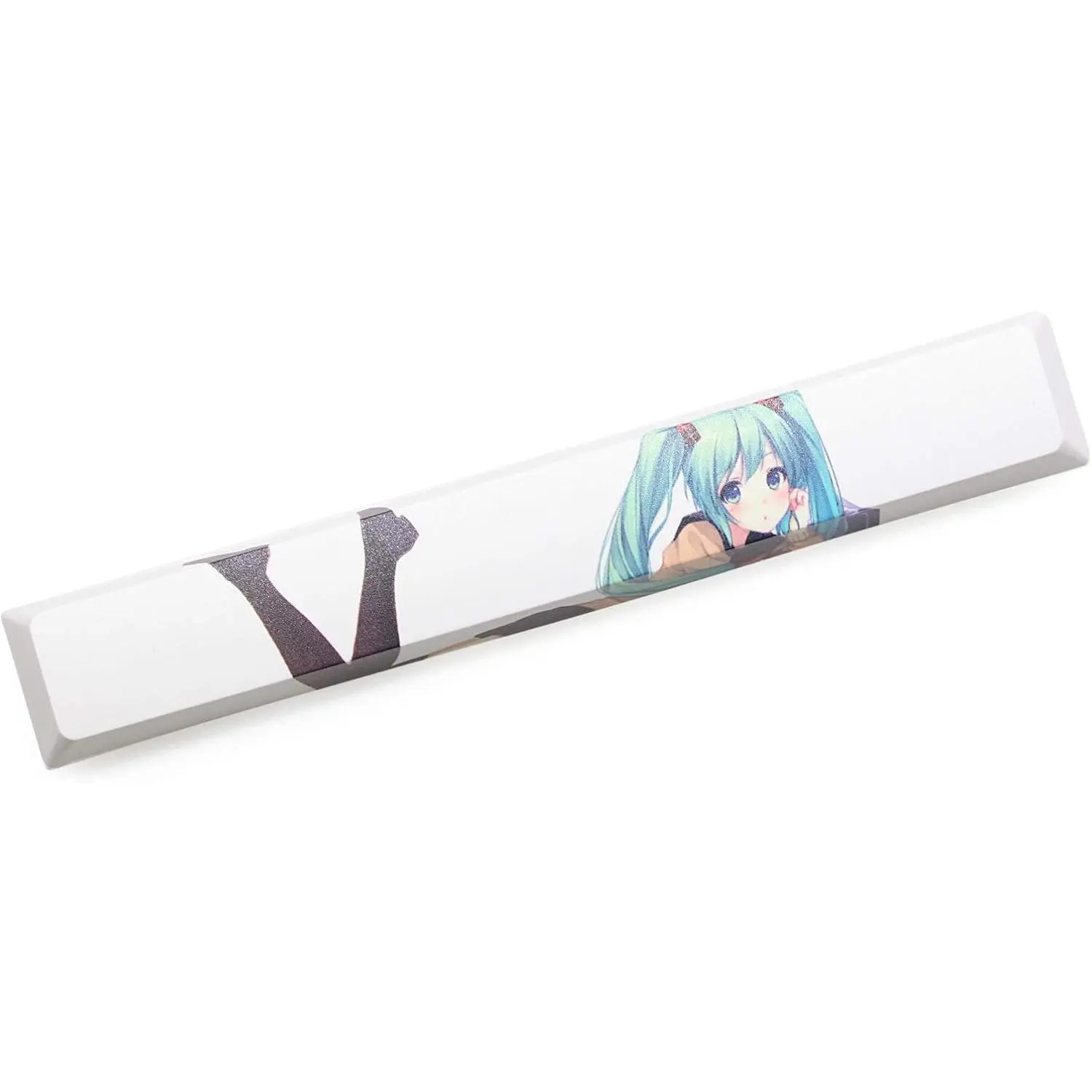 Novelty Allover dye subbed Keycaps spacebar pbt Custom Mechanical Keyboard Plum Blossom Miku Snowman Ink Painting  Opera (Spacebar Miku x1)