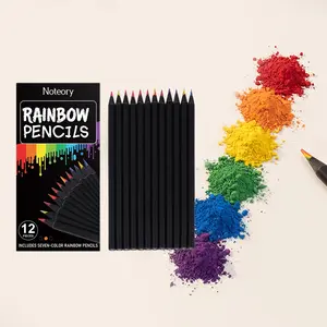 🌈✏️｜12 rainbow colors. Compact enough for class, colorful enough for home. Toss this portable pencil set in your backpack and create wherever inspiration strikes. 🎒✨ #coloredpencils #rainbowpencils #portableart #backtoschool #schoolsupplies