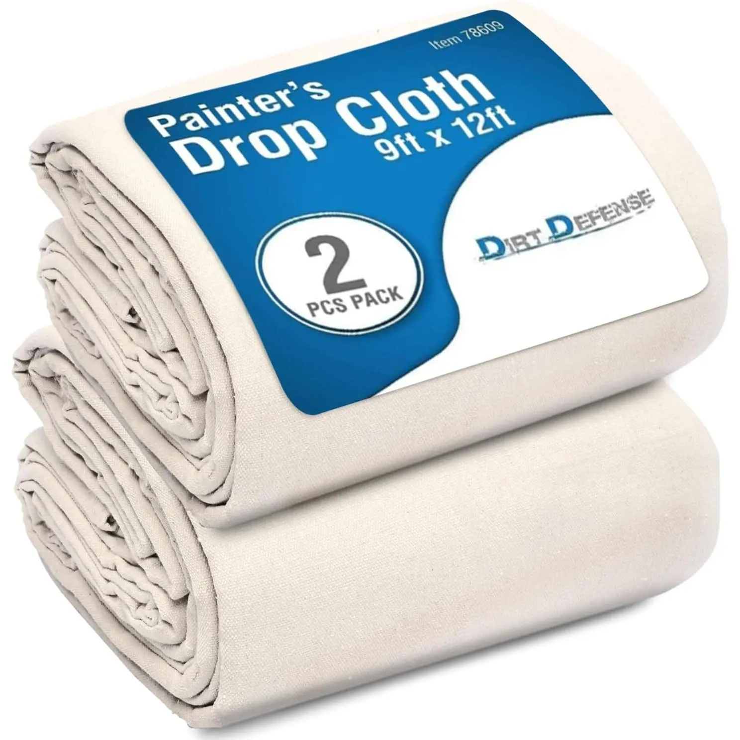 All Purpose Cotton Canvas Drop Cloth Tarps (2-Pack, 9x12 in) - Home Supplies for Art Supplies, Painting, Paint Protection and Furniture & Couch Coverage