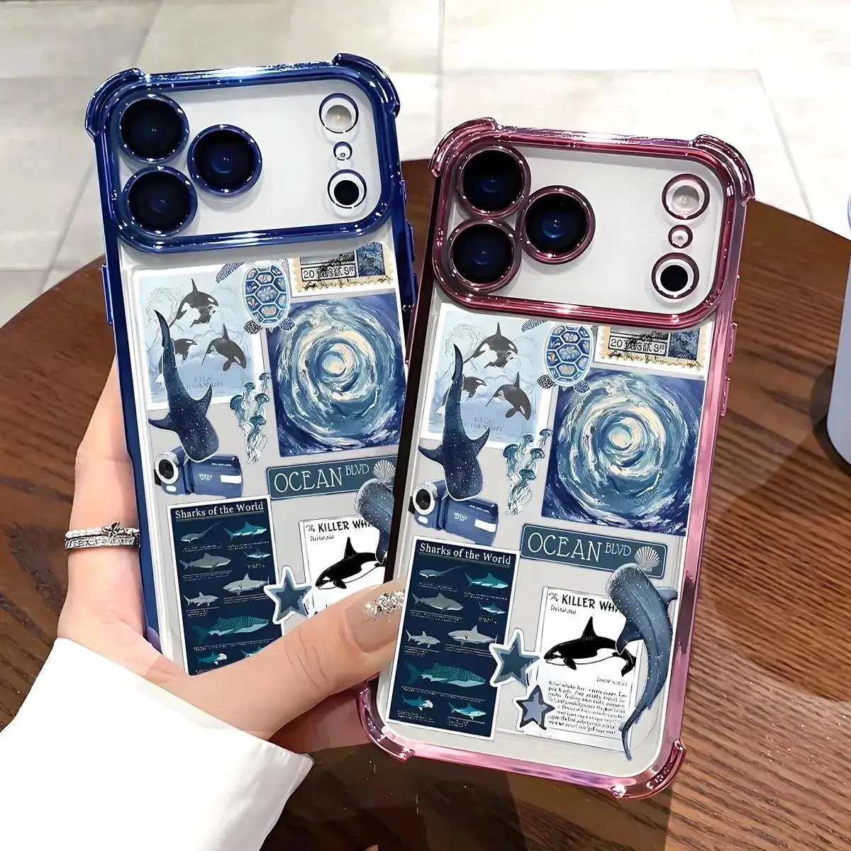 Popular electroplated phone case featuring a whale shark design, compatible with iPhone models.