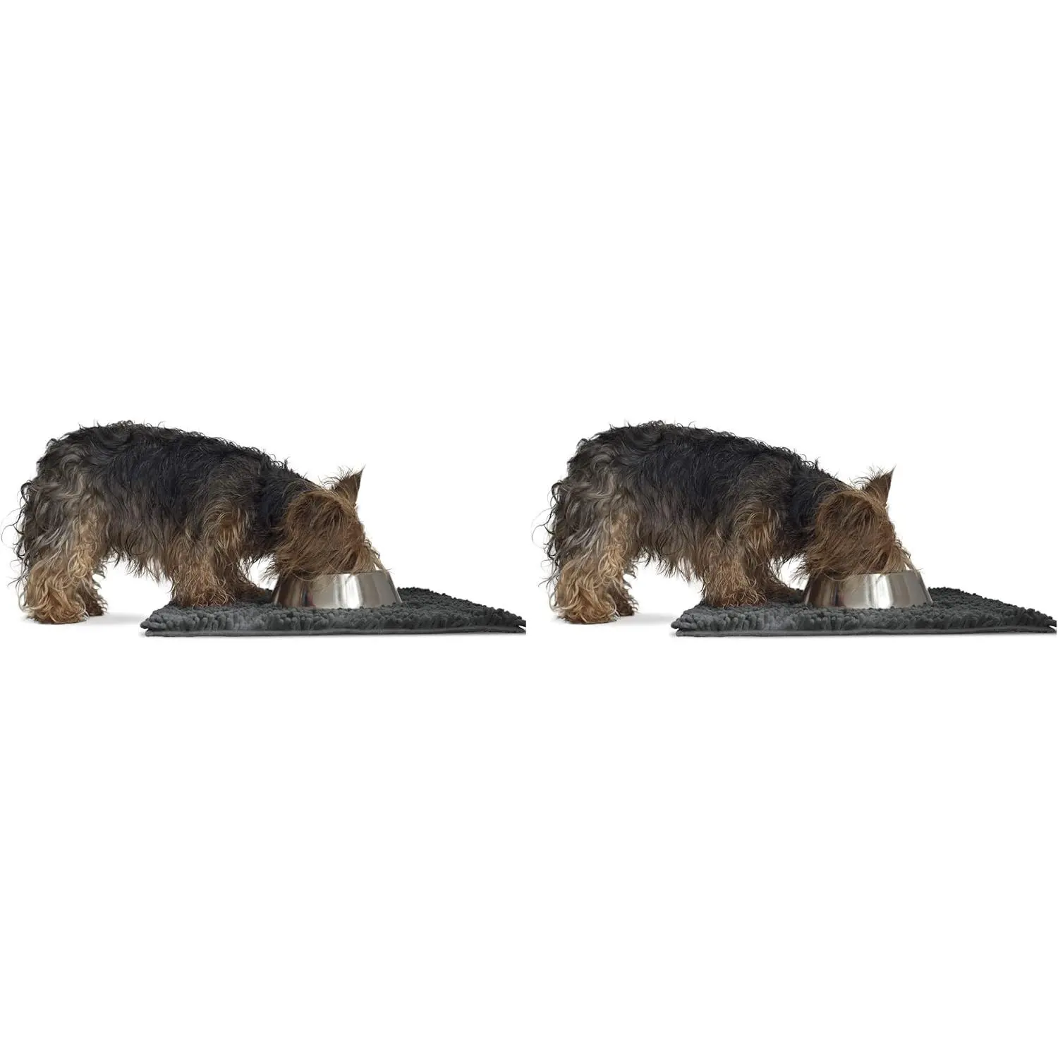 24" x 18" Absorbent Dog Door Mat for Paws, 100% Washable, Perfect for Entryway,, & Use - Shammy Rug - Charcoal (Gray), Small (Pack of 2)