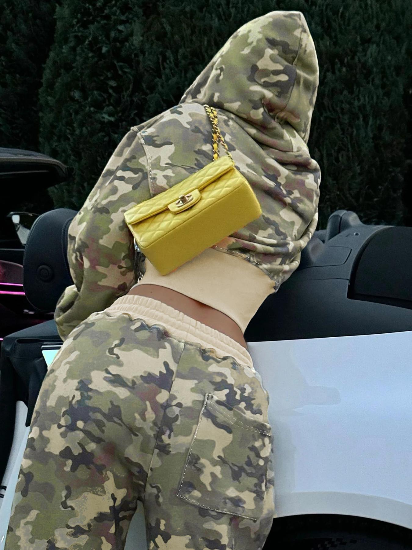 Women's Camouflage Print Zip Up Hoodie Jacket, Casual Long Sleeve Hooded Sweatshirt for Spring & Fall, Ladies Womenswear Clothes for Daily Wear