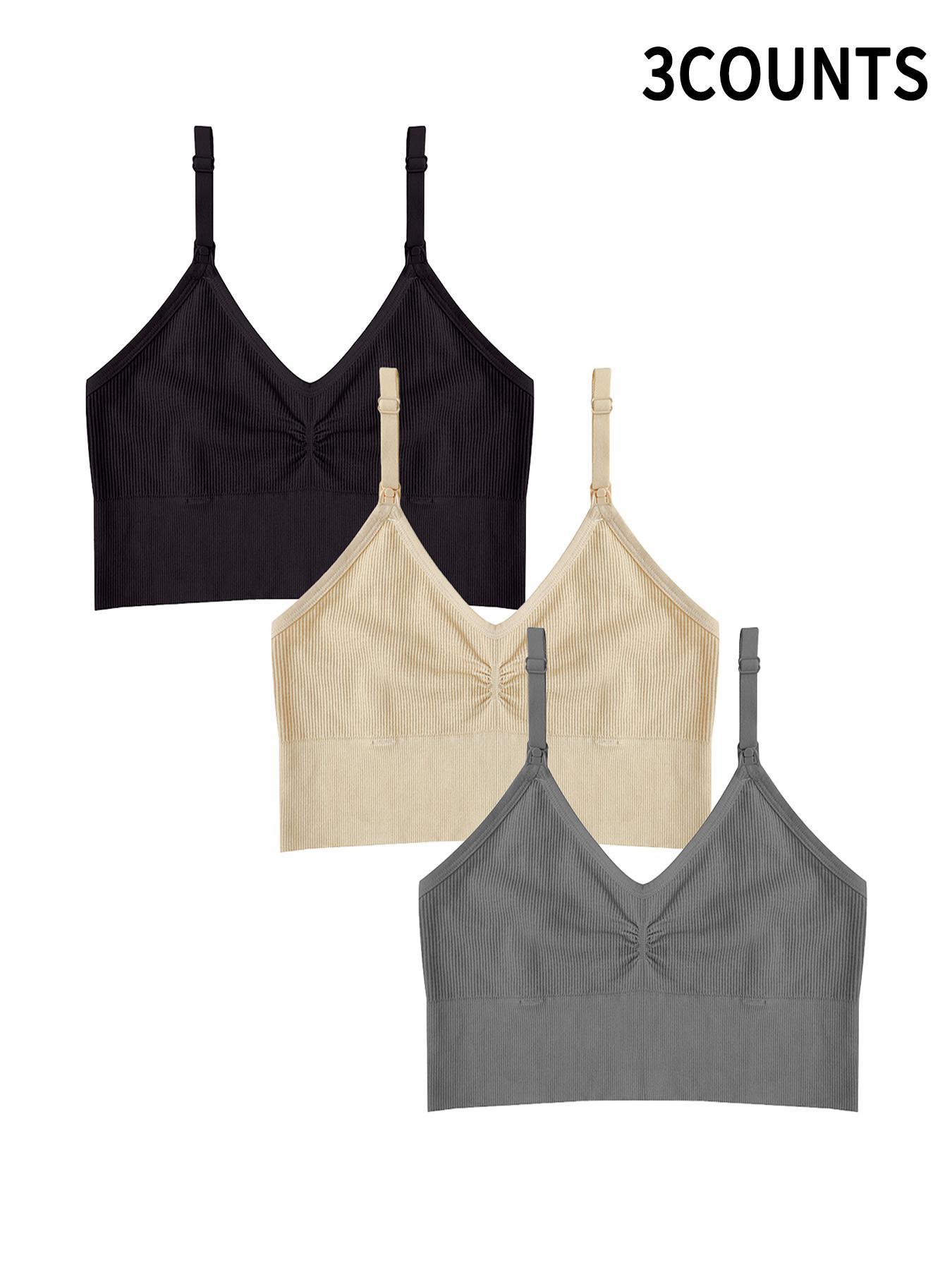 3 Piece Maternity Nursing Seamless Bra Set, Comfortable and Stylish Design, Perfect for Daily Wear, Bright Colors, Ideal for Pregnant Women, Pregnancy Maternity Bra, Nursing Bras