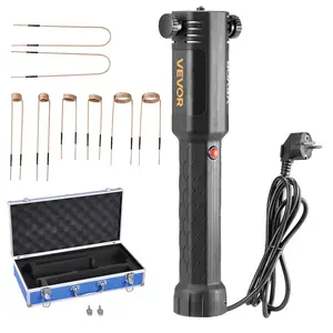 VEVOR Automatic Induction Heater Bolt Removal Tool Kit, 1100W 110V Handheld Magnetic Nut Buster, 15.2x2.8x2.9 in 5.5 lbs Mini Heating Machine with 8 Coils & Storage Box for Car Garage Rusty Screw Repair