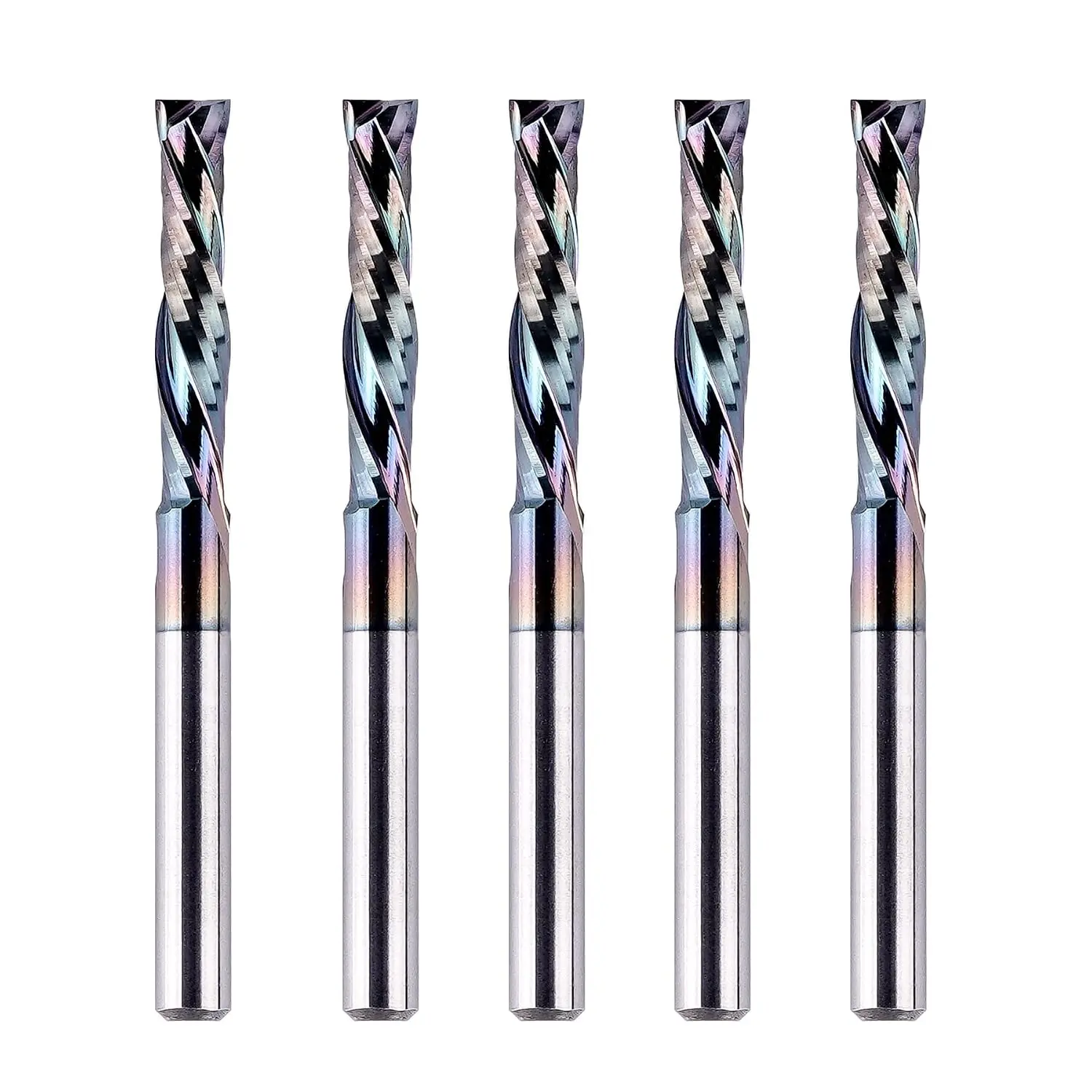 5 count Carbide Compression Router Bit Up&Down Cut 1/8 inch  Dia for CNC Mill Machine Wookwork  Profile Detail Engraver Carving