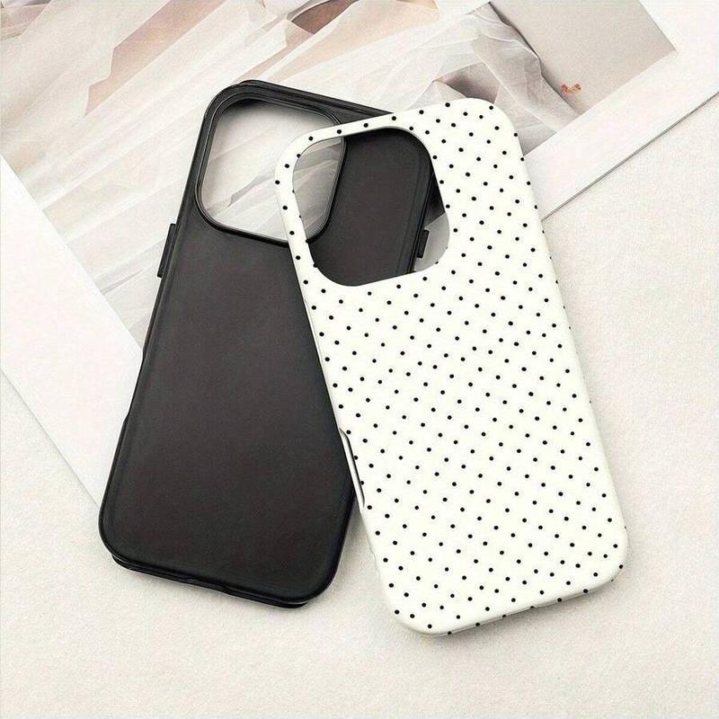 Polka Dot Pattern Beautiful Fashion Two-In-One Membrane Shell - Sturdy Double Protective Shell, Matte Feel All-Inclusive Mobile Phone Case Durable, Shock Absorption and Fashion, Suitable for IPhone 16, 17 Pro, Max, Perfect Birthday