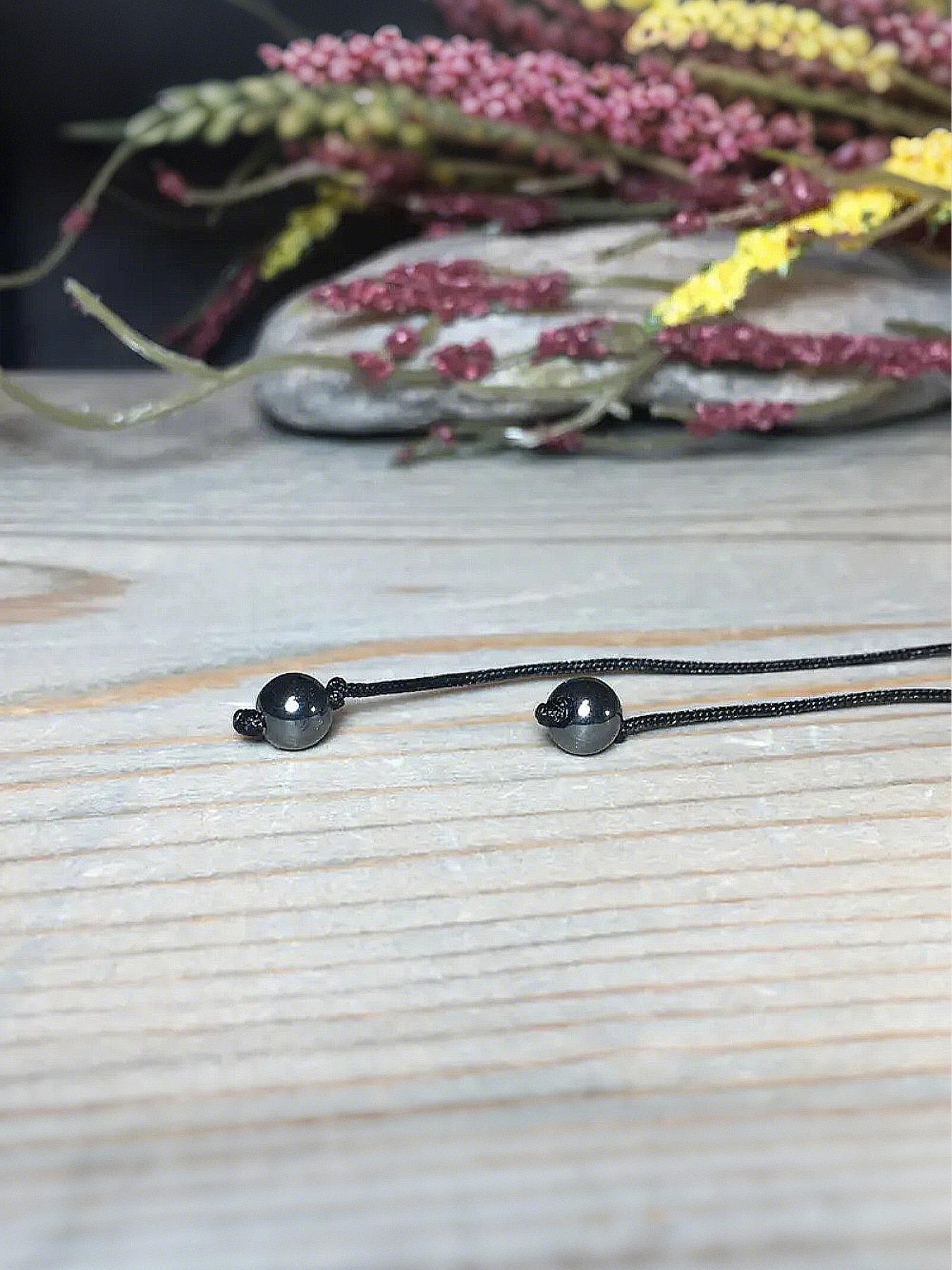 Black Agate & Obsidian Necklace Braided Crystal Jewelry Healing Stone Pendant Versatile Gift for Women & Friends