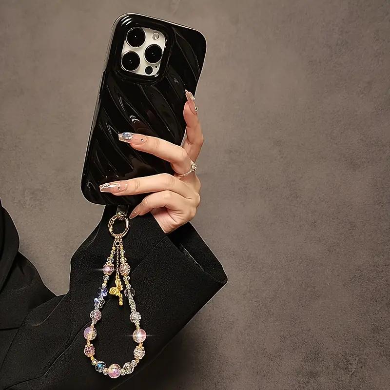 Phone Chain & Phone Lanyard Patch, Fashionable Phone Lanyard & Phone Back Holder, Phone Accessories for Women & Girls, Phone Charm & Phone Wrist Strap, Cell Phone Charm