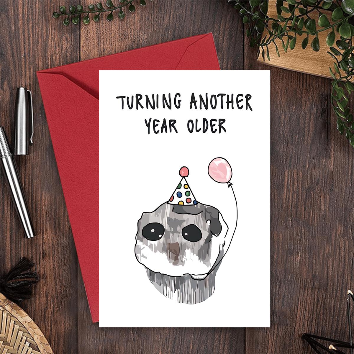 Cartoon Armadillo Birthday Card, Humorous Birthday Greeting Card with Envelope, Fun Party Cards, Birthday Card Funny, Birthday Card for Friend, Girlfriend, Boyfriend, Birthday Gift Ideas