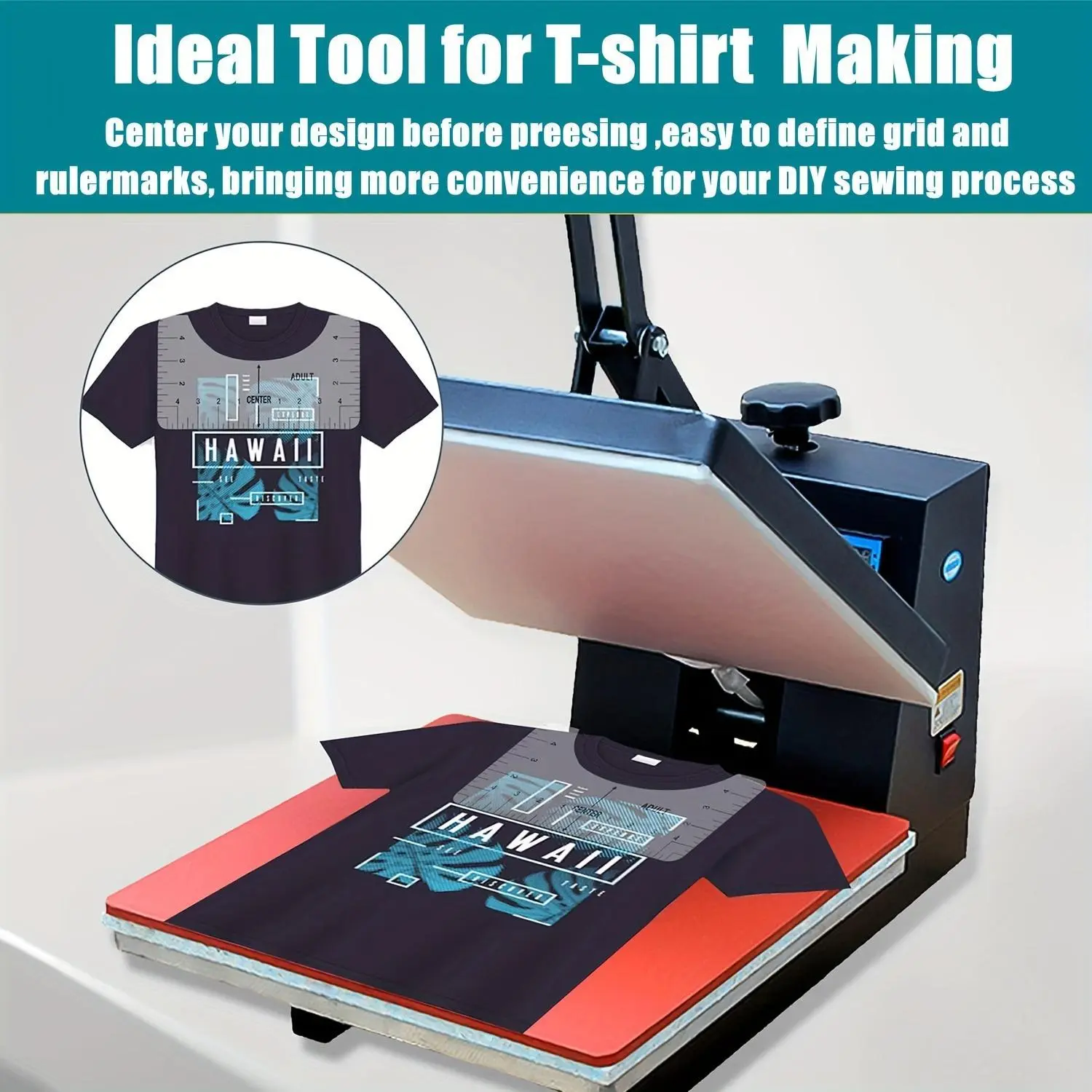 8pcs Transparent PVC T-Shirt Alignment & Centering Guides - Vinyl Ruler Templates for DIY Sewing, Crafting, and Heat Press HTV Design