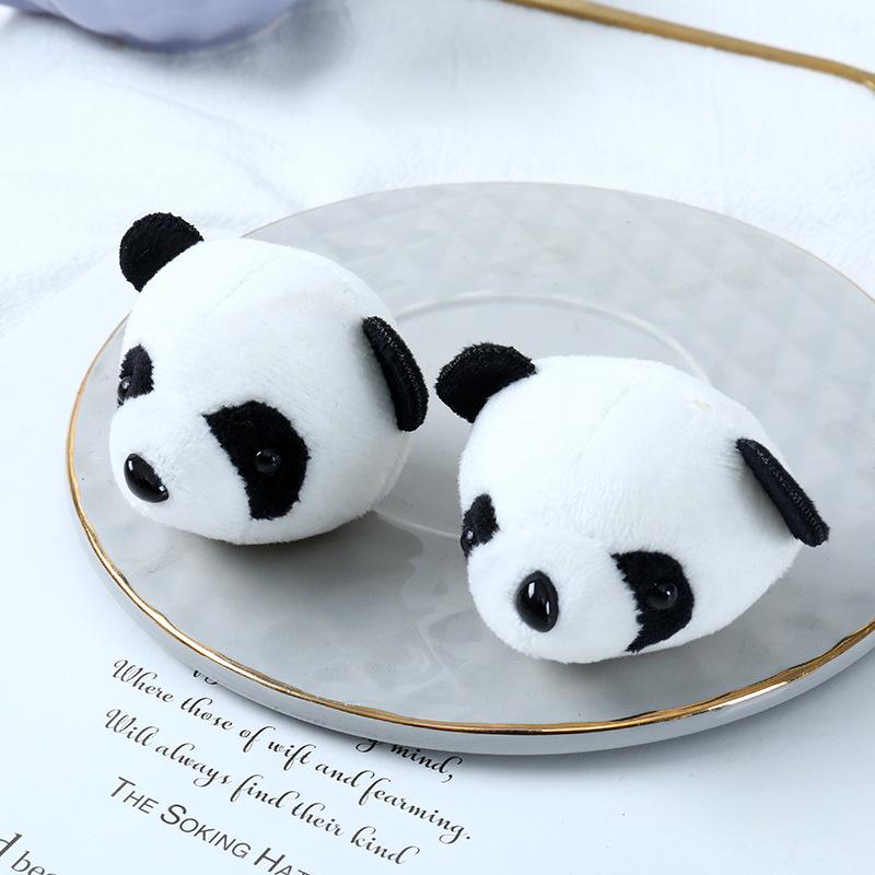 Cartoon Internet celebrity three-dimensional panda brooch, plush red panda doll ins lying down panda jewelry schoolbag pendant