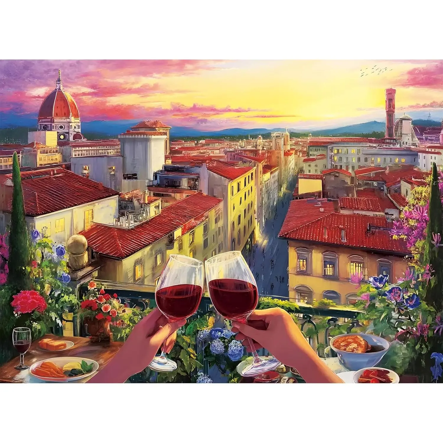 500 Piece Puzzle for Adult,Fun Spring Wine Jigsaw Puzzle for Adults Seniors | Perfectly-Fitting Pieces Letter on Back No Dust,Home Decor Art Frameable,Challenging Perfect Birthday Party Gifts,20.5 x 15In