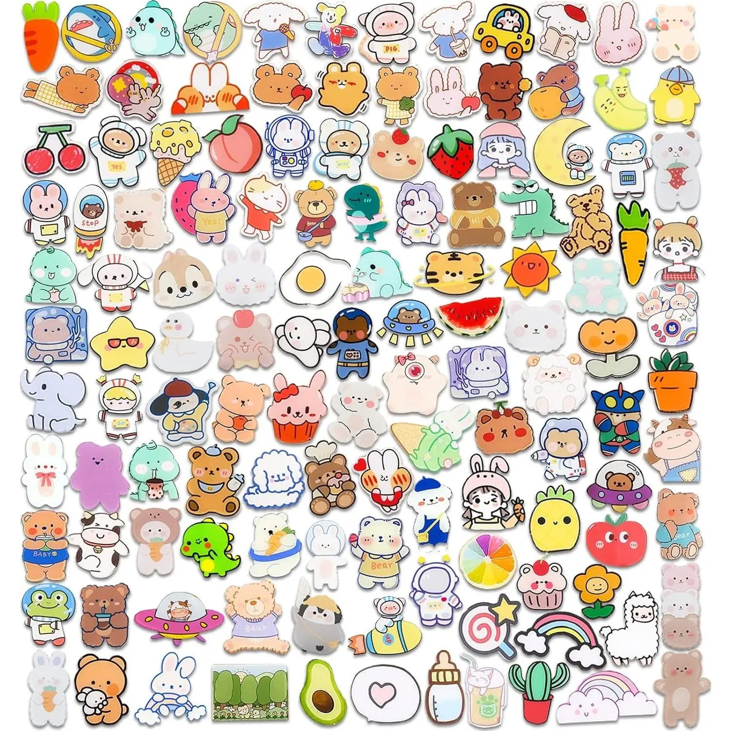 60/102 Pcs Acrylic Brooch Pins, Cute Backpack Pins, Backpack Beauty Pins for Bags, Hoodies, Hats, Coats Kawaii Accessories, Gifts for Girls Random Mixed Packaging