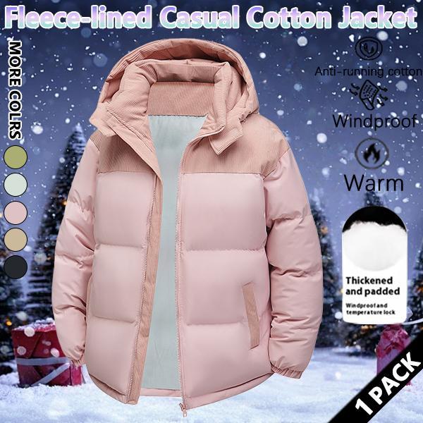 Winter hooded casual fleece-lined men's coat,removable hood,warm color-blocked cotton jacketcouples' style winter cotton coat, outerwear top. SpringStatements