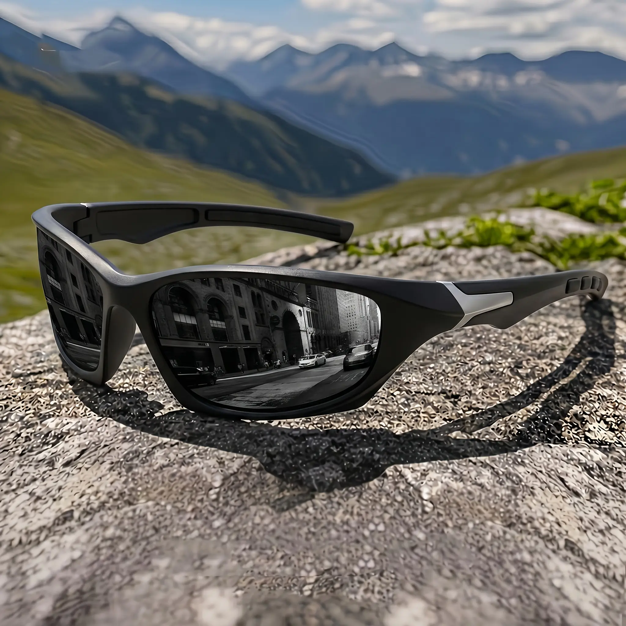 Male Polycarbonate Polarized Sports Sunglasses - TR90 Lightweight Frame, UV400 Anti-Glare Coated Lenses, Suitable for Cycling/Running, Leisure Outdoor Activities