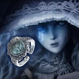 Game Elden Peripheral Jewelry Ranni Dark Moon Ring Adjustable Cosplay Prop Accessories Decoration Fans Collect Gifts Toys