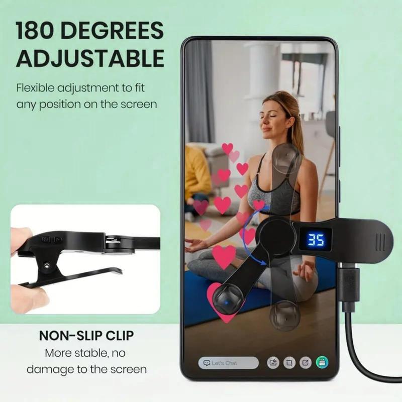 Smart Automatic Screen Clicker Tapper, Fast Click Simulation Continuous Finger Gadget for iPhone for iPad Smart Phone Device Live Streaming Apps Video Live Broadcasts Reward Likes Tasks Games Shopping-Pink