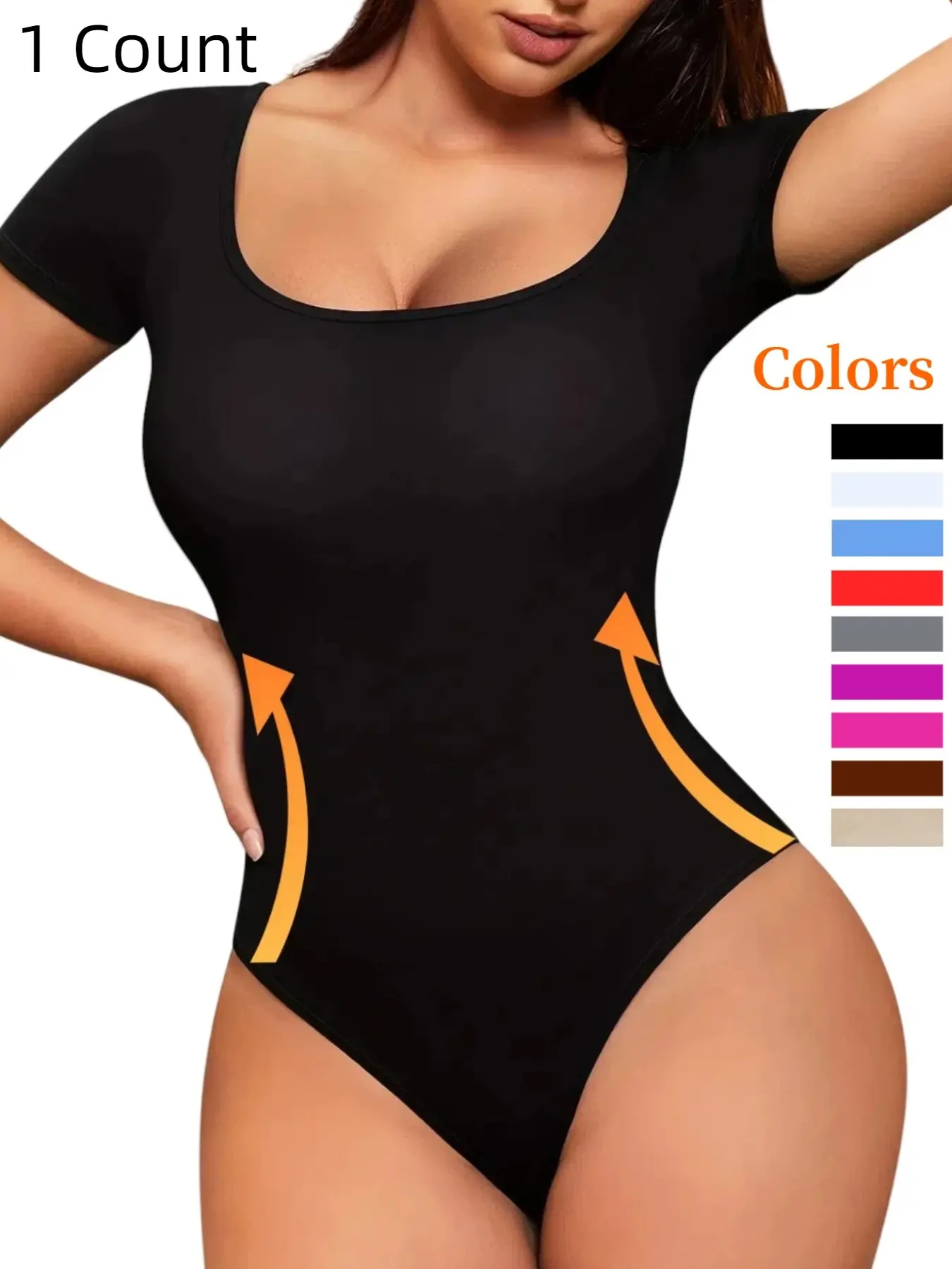 Women's Solid Color Crotchless Shapewear Bodysuit, Faja Shaper Bodysuit, Casual Comfy Tummy Control Butt Lifting Shaper, Ladies Shapewear for All Seasons Underwear, Abdomen Control Bodysuit