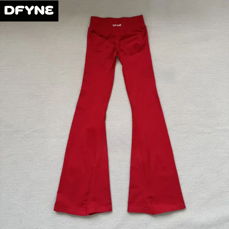 DFYNE IMPACT Plus Size Multi-Size Slim Fit Sporty Chic Workout Pants, Premium Nylon Athletic Wide Leg Flares for Pilates, Gym & Streetwear