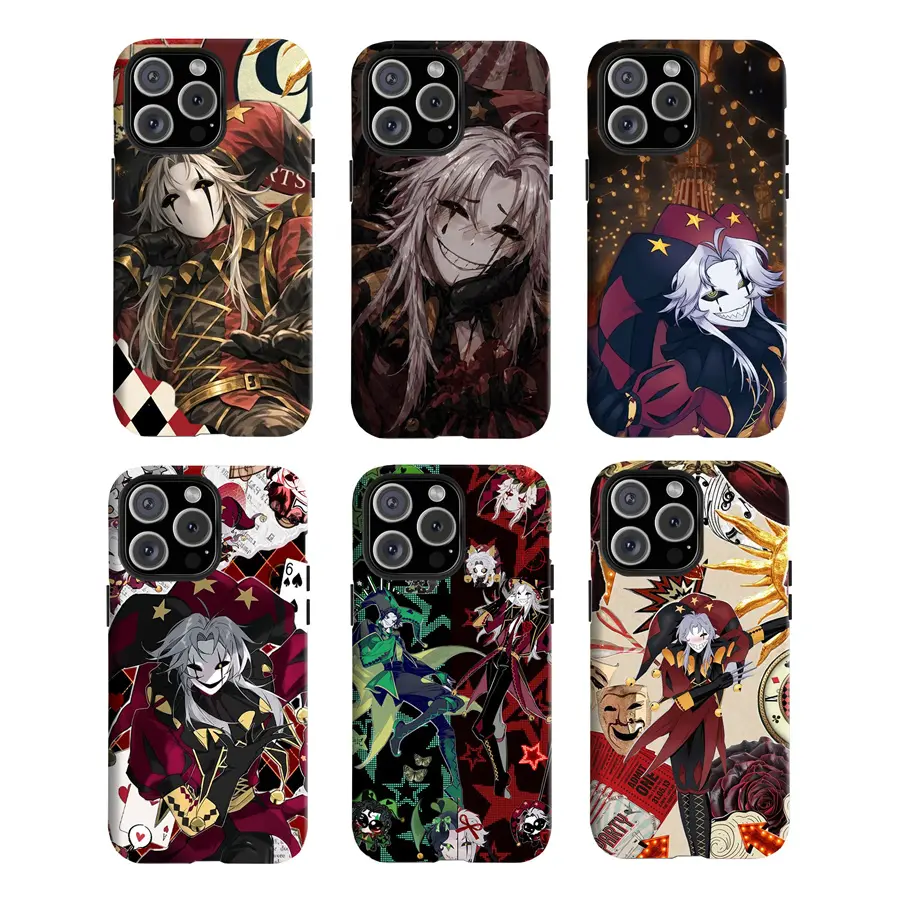 Y-The Freeeak C1rcus White Hair Jester J0ker Phone Case,Having good protective properties,for iPhone 16 15 14 13 12 11 17Pro Max,for Samsung S25 S24 S23 S22 Ultra,Protective Cover,give her/him a gift for Christmas and Th