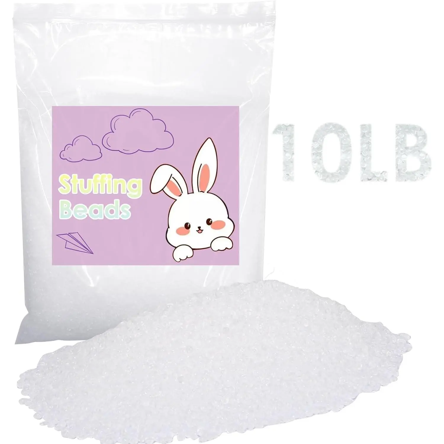 10 lb Polypropylene Pellets, Polypropylene Pellets Weighted Stuffing Beads, Bean Bag Filler Beads, Weighted Beads for Stuffed , Weighted Beads for Bean Bags, Doll, Blankets and Crafts