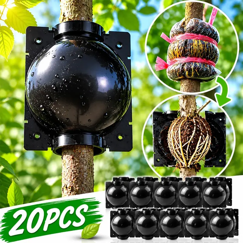 20Pcs Reusable Plant Root Growing Box Garden Orchard Cuttings Grafting Rooting Propagation Pots Breeding Equipment for Sapling Planting Containers