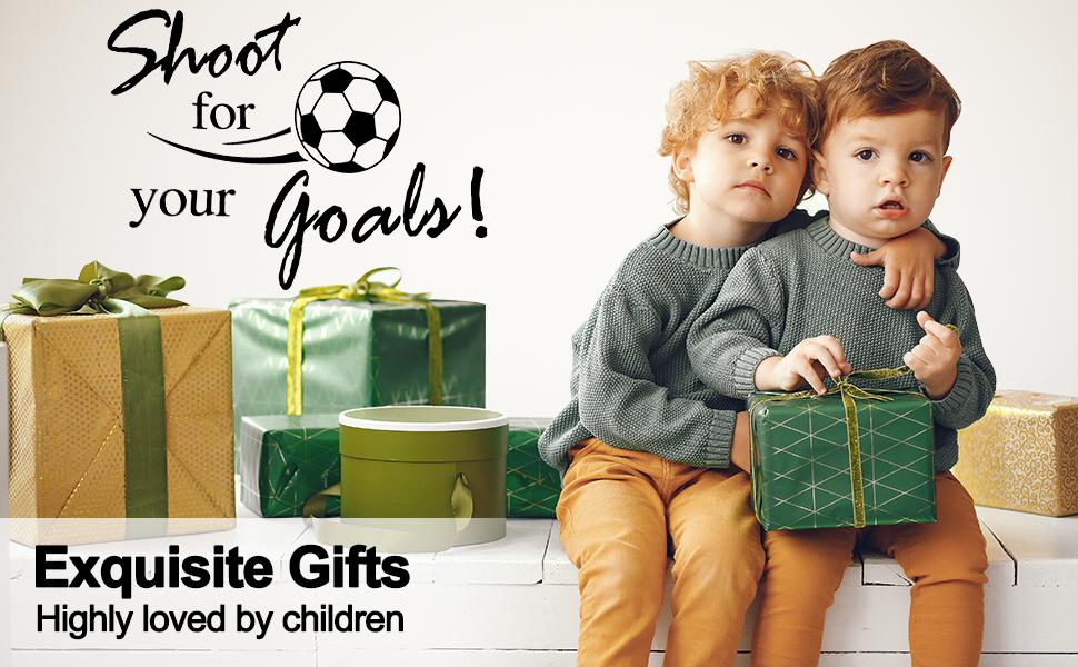SICANDAENHK Level up your room with motivational soccer vibes!These "Shoot for Your Goals" vinyl stickers are easy to apply, great for walls, doors and windows.Ideal for kids’ bedrooms and playrooms for sporty decor🏆