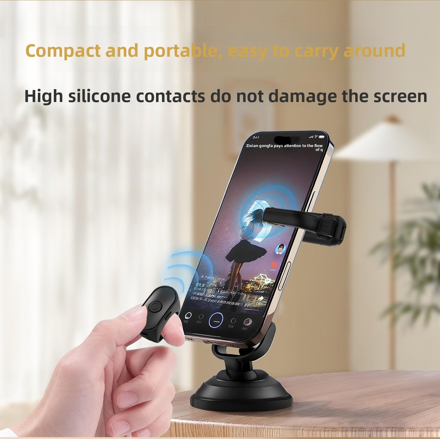 Versatile Wireless Page Turner & Camera Remote for Kindle, iPhone, iPad & Android Tablets with Rechargeable Lithium Battery & USB Charging