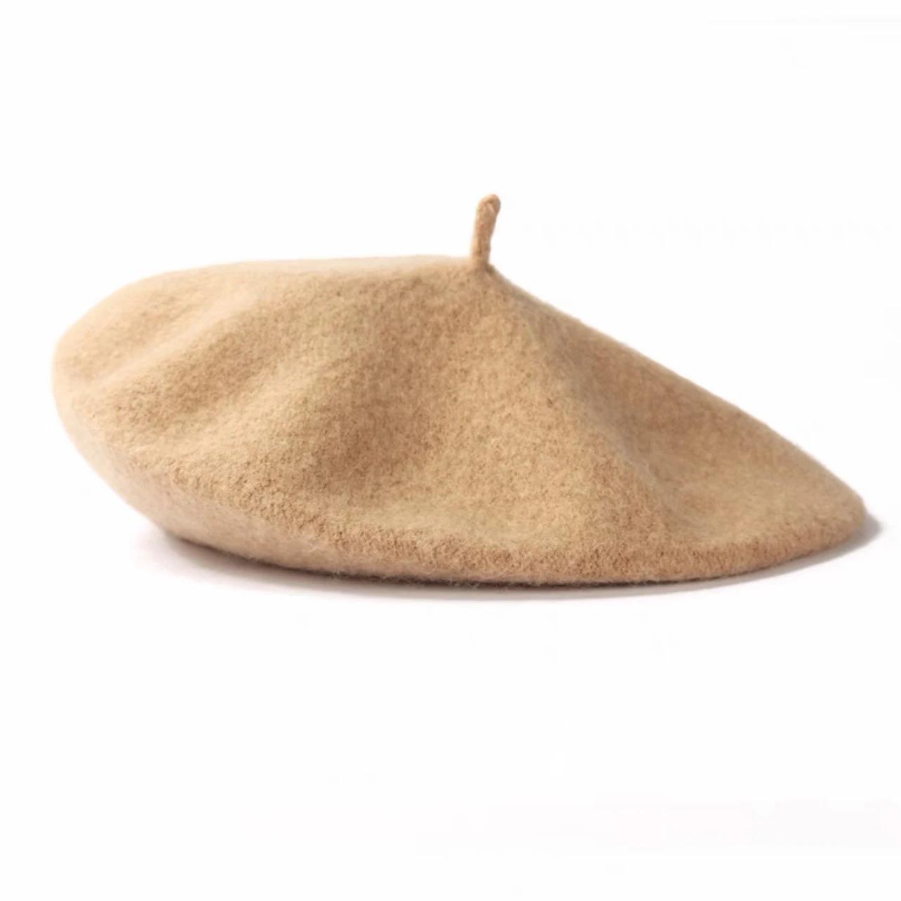 Wool Beret Retro British Woolen Knitted Painter's Hat Adult Autumn/Winter Warm Hat