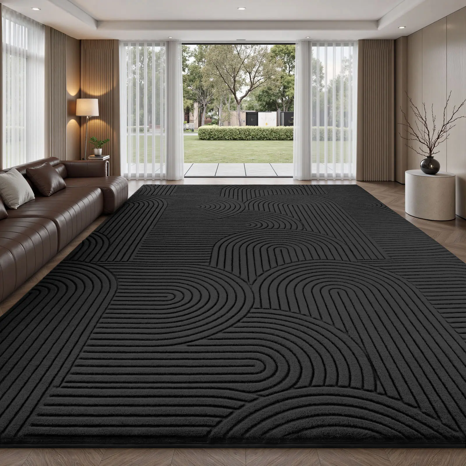 FAMVAL Large Size Fluffy Area Rug for Living Room Bedroom Nursery Dorm Kids Room Apartment, Modern Geometric Pattern, Soft Washable Non-Slip Thick Luxury Rug summerwins