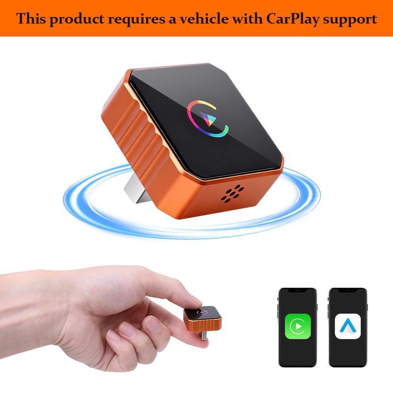 Wireless CarPlay & Android Auto Adapter – Plug & Play, Fast No-Delay Link, Hands-Free Calling, iPhone & Android Compatible