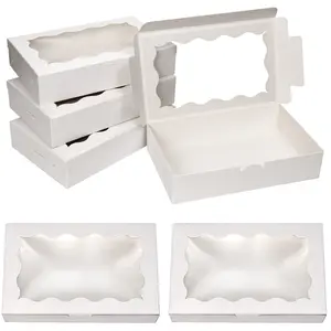 Bakery Cake Box, Premium Cake Box, 10/20pcs Bakery Box with Clear Window, Gift Box for Cookies, Chocolate, Cake, Pastry