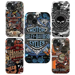 Punk Style Graffiti Harley MOTOR Cool Themed Phone Case Anti-Drop, Anti-Fingerprint For IPhone 17-11, Pro Max, Pro Plus, and Samsung S26-22 Protection Safety