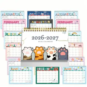 2026-2027 vertical flip calendar, including monthly schedules, to-do lists, and daily reminders  a proportion-style flip desktop calendar, perfect for office use, personal planning, boosting efficiency, and annual planning.