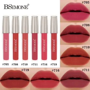 6Pcs Matte Velvet Liquid Lip Glaze, Silky Hydrating, Long Lasting Waterproof Non-Transfer Brightening Lip Makeup
