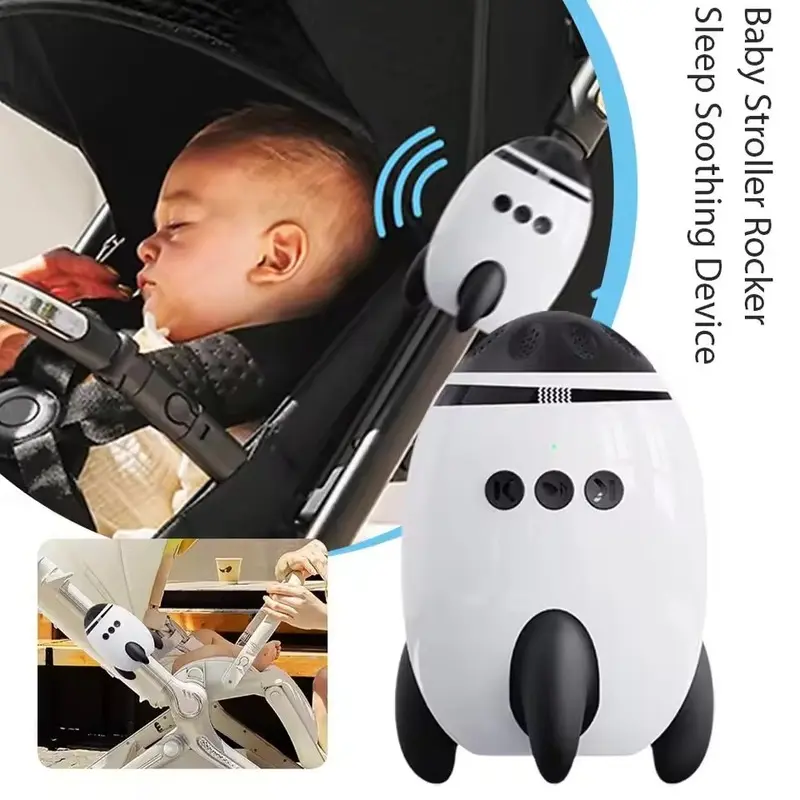 Baby Rocking Chair, Baby Vibration Soother, Gentle Shaking for Any Stroller, Noise Machine, 11 Sounds, Adjustable Speed, Sleep Aid