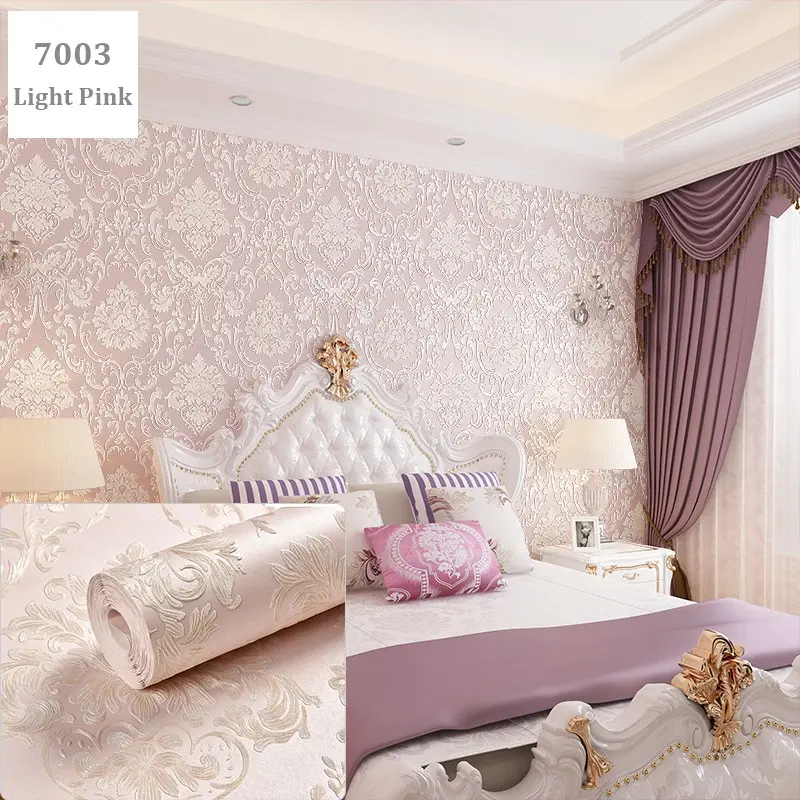 A roll of self-adhesive 3D embossed minimalist European-style wallpaper, easy to peel and stick, ivory court-style wallpaper, suitable for bedroom and living room TV feature walls, home decoration, Decorative Wallpaper