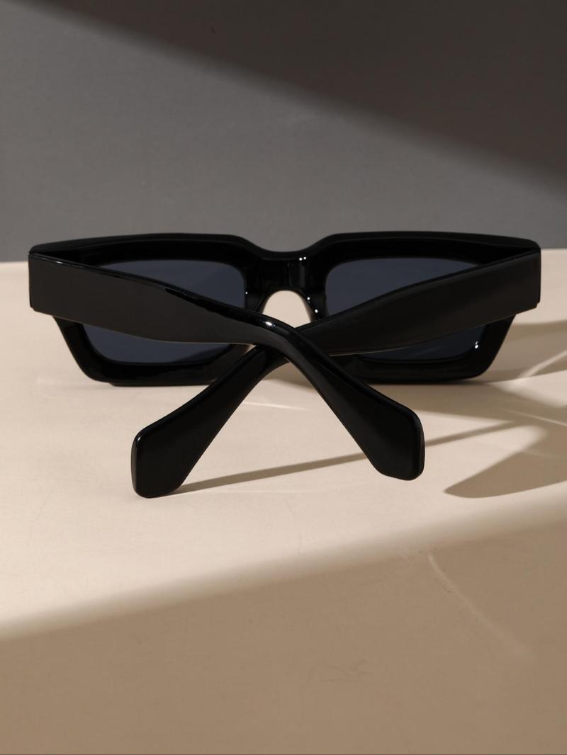 Unisex Fashionable Clear Square Frame Glasses, Trendy Casual Glasses for Everyday Use, Fashion Accessories for Outdoor Activities, Fashionable Frames Sunglasses