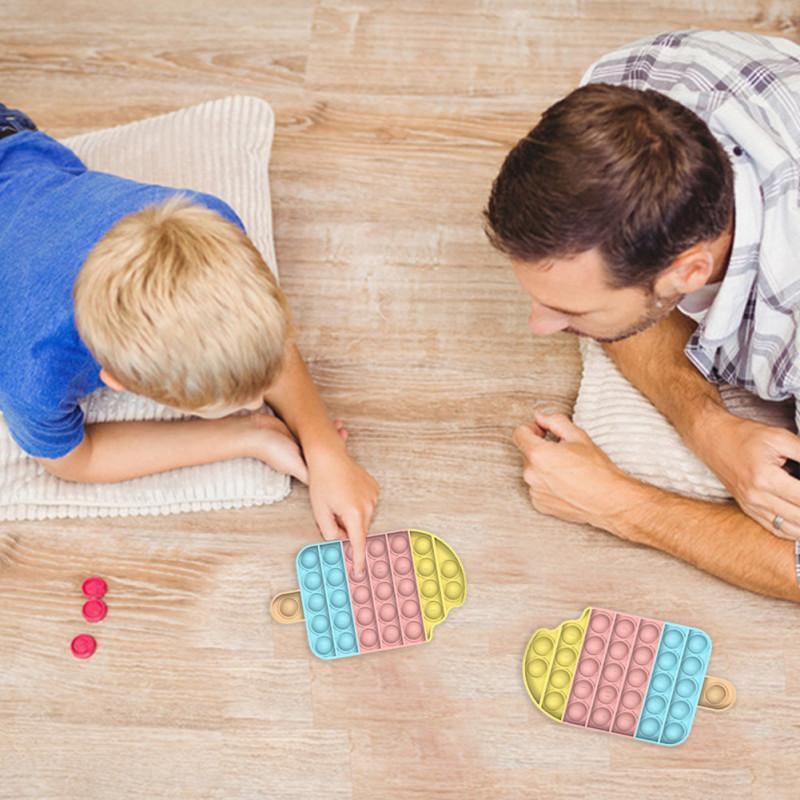 Ice cream push pop fidget toys, bubble sensory toys, stress reliever, autism, anti stress tiny  fidgets