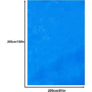 10x6.7Ft Rectangular Frame Pool Ground Cloths, Waterproof PE Swimming Pool Liner Pad for Protect Above Ground Pool Blanket for Frame Pools Accessories Prevents Punctures Pool Tarp