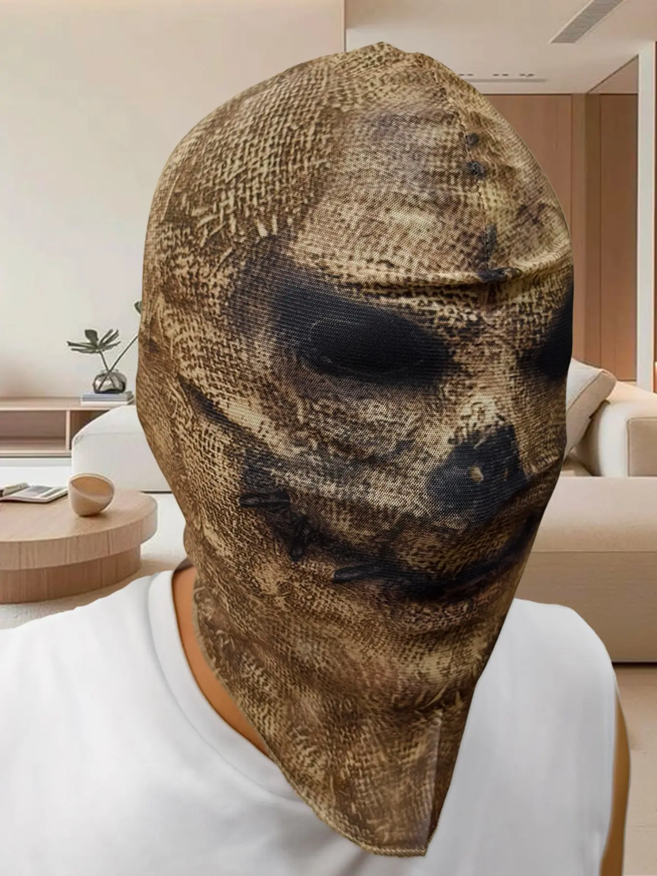 Halloween Horror Mask, Realistic Full Face Cover, Funny Costume Hood for Men Women, Party Dress Up, Festival Gift Surprise