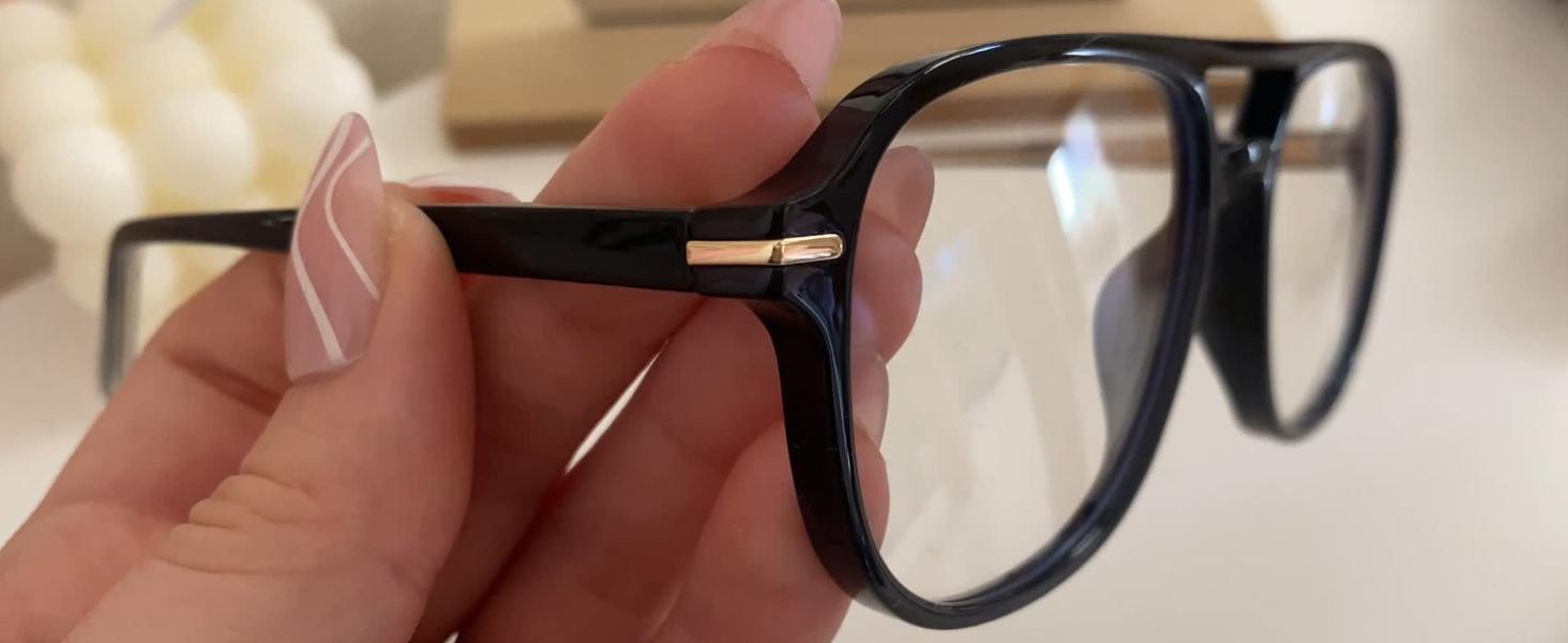 Blue Light Blocking Glasses-Oversized Square Aviator 70s Frame Eyeglasses for Women Men Computer Eyewear(Leopard)