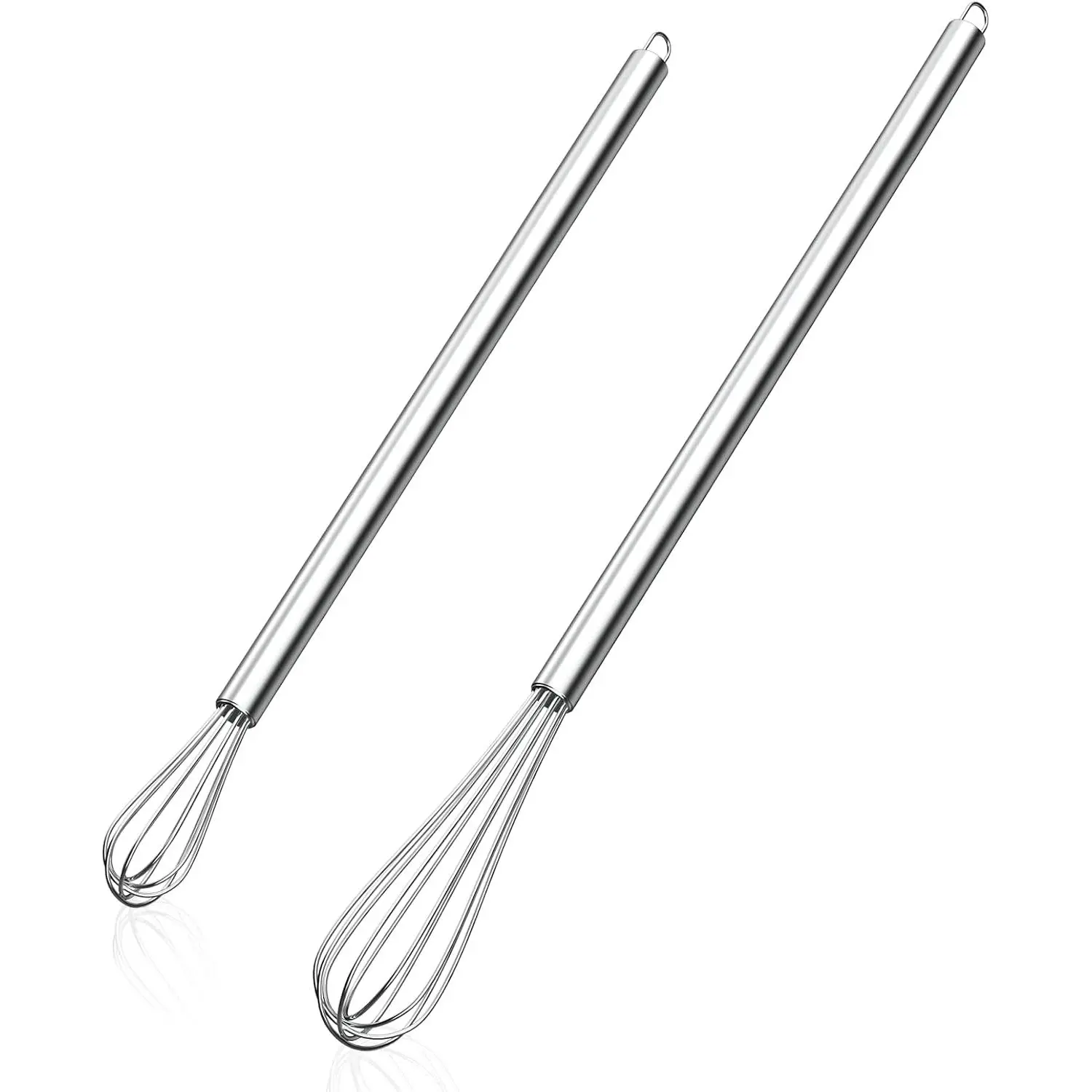 Mini Whisks Stainless Steel Whisk Set 9" 11"Kitchen Small Wisk Balloon Wire  Whisks for Cooking, Whisking, Blending, Beating, Stirring 2 Pack