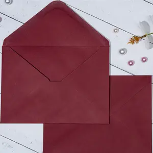 30pcs - Burgundy wedding invitation envelopes set, self-adhesive design, suitable for wedding | birthday | anniversary | Christmas | Thanksgiving | New Year | Valentine's Day | Father's Day |