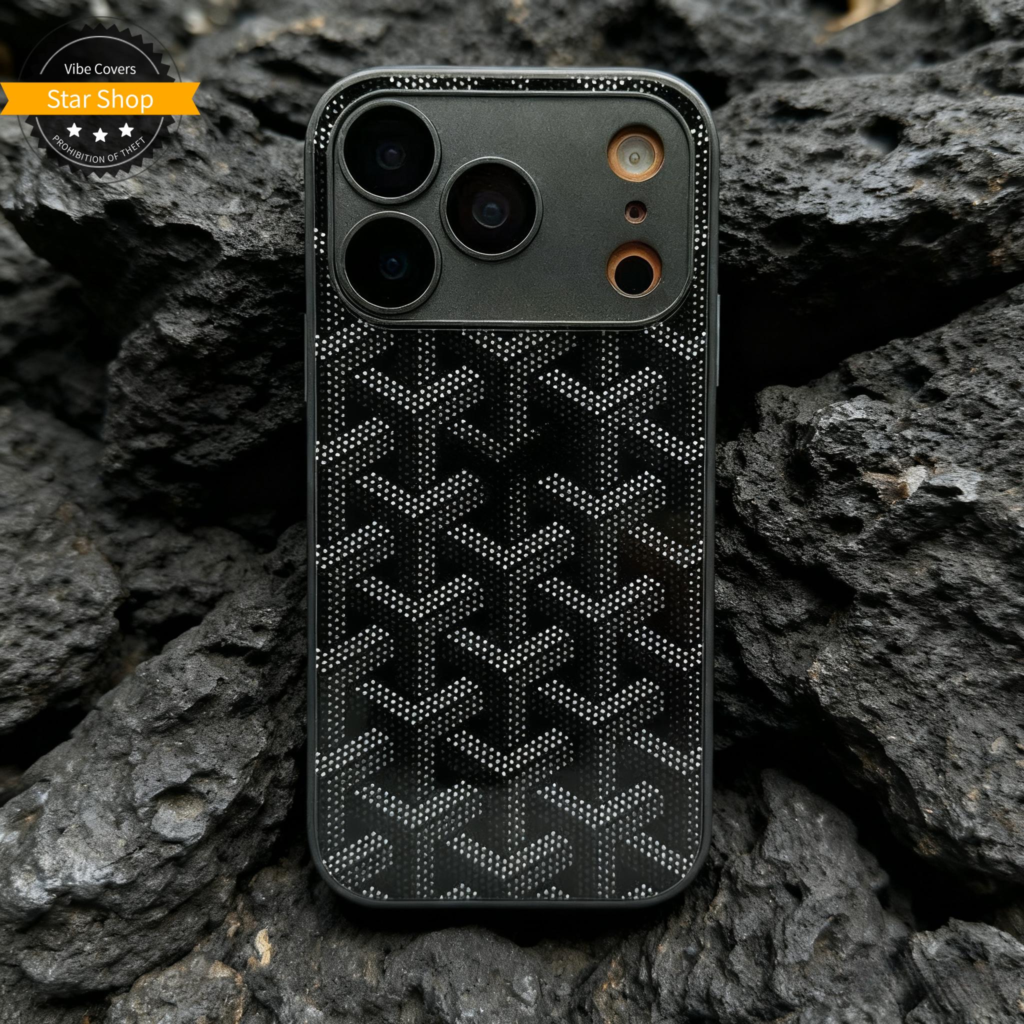 Trendy Full Coverage with Lens Protector IP 17 Pro Max Glass Back Panel 16 Pro Phone Case 15 Light Luxury/14/13 Acrylic Crystal Clear Protective Casing