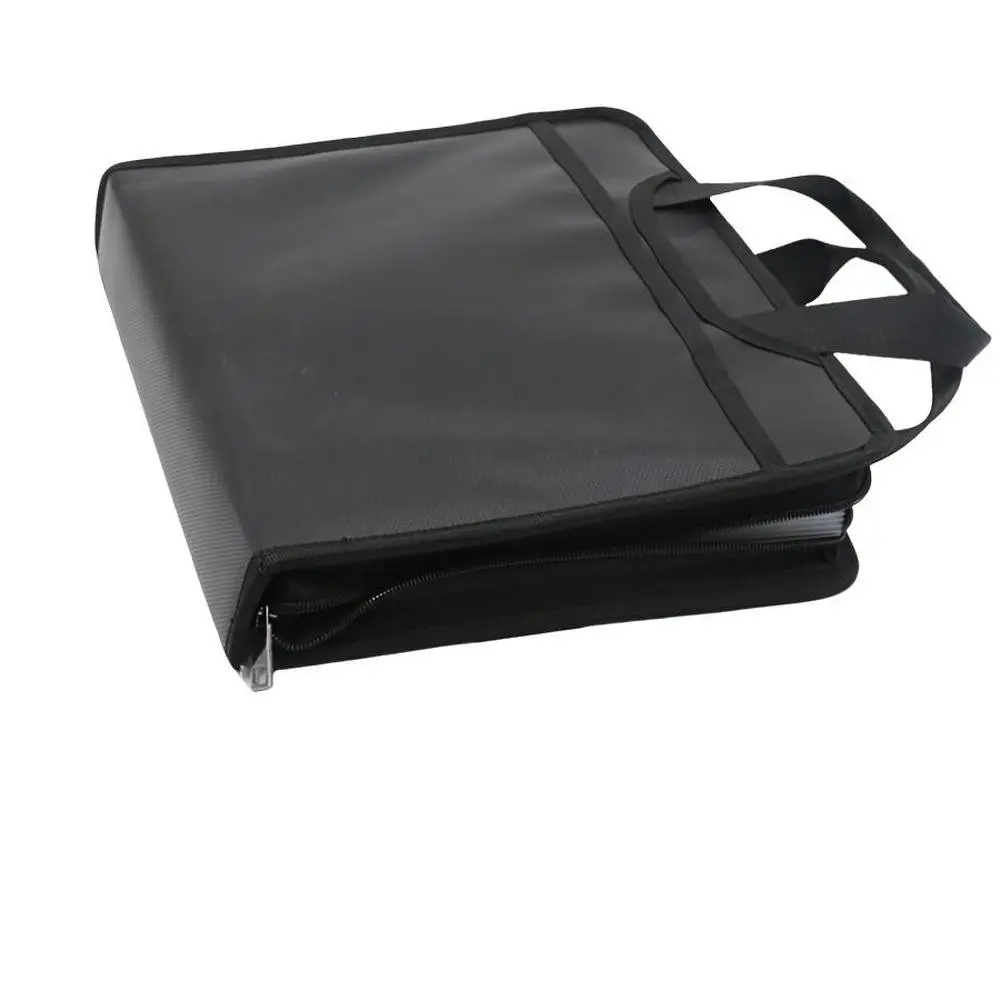 Fireproof Document Bag - Accordion-style Document Storage Box, made of waterproof fiberglass material, with secure zipper closure, a multi-pocket safe storage box for valuables