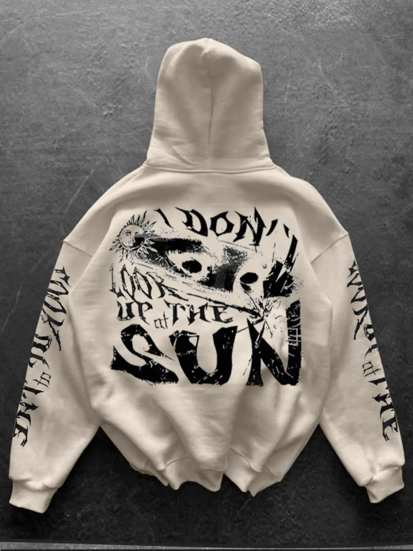 Dark Gothic Devil Skull Wings Print Hoodie, American High Street Style, Loose Fit Sweatshirt, Fall & Winter Casual Wear