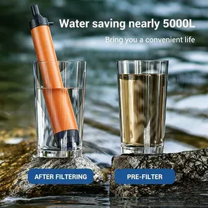 Portable Water Filter Straw, Lightweight Outdoor Survival Gear, Ideal for Travel, Hiking, Camping, Emergency Use, Filters 5000L
