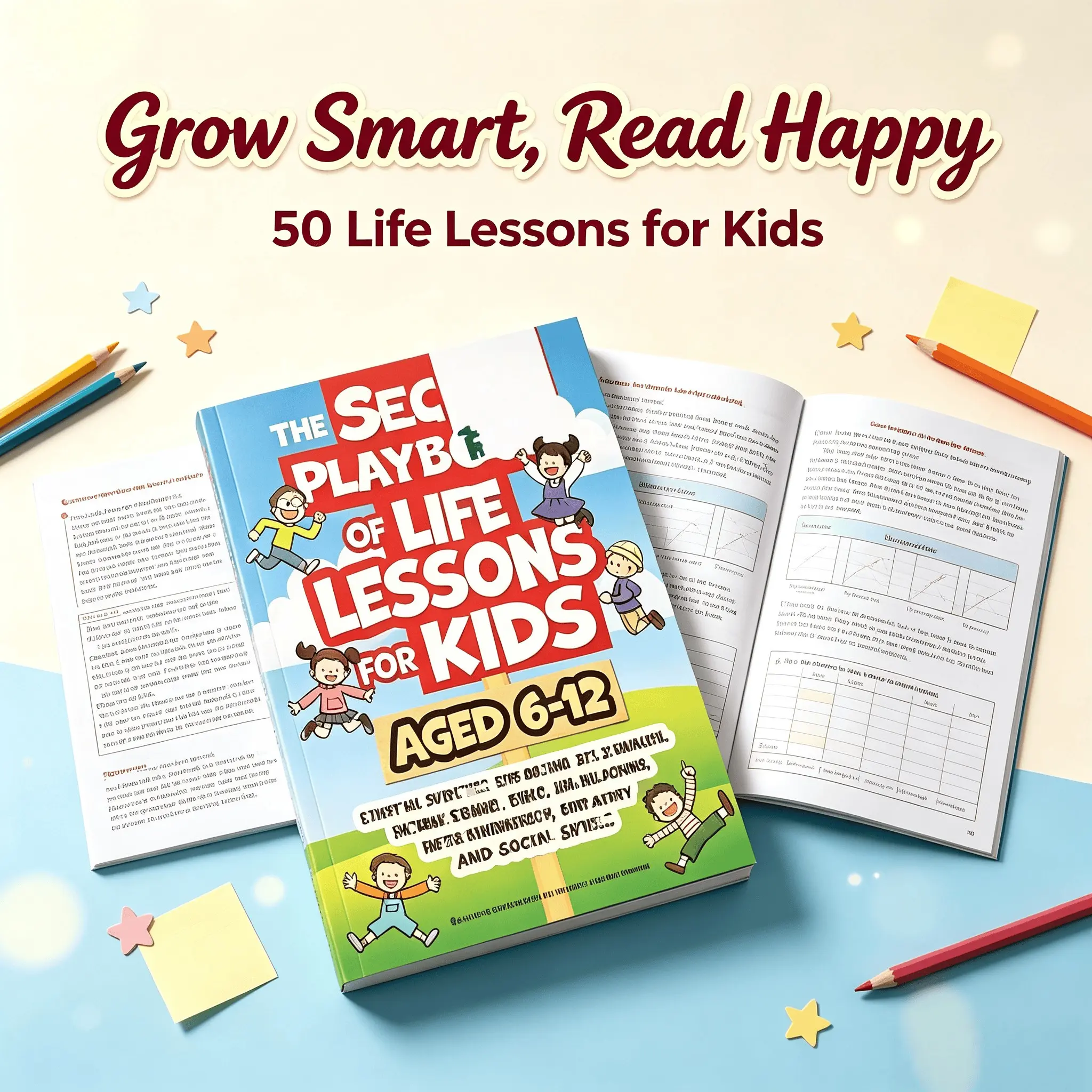 The Secret Playbook of Life Lessons Paperback Book, A5 Self Growth Story Book for Teenagers, 50 Ei Stories for Confidence & Skills